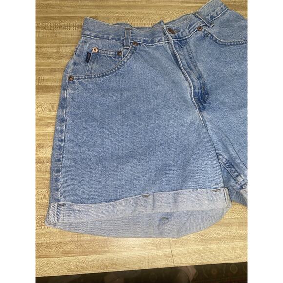 Vintage Chic Denim Shorts Women’s Small High Rise 100% Cotton Blue Jean Cuffed - Picture 2 of 8